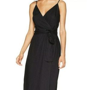 Paige Womens Regina Maxi Spaghetti Strap Dress Black Size M